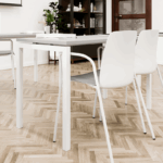 Stol med armstöd, tygsits och plastrygg - Choice - Bild 3