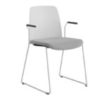 Stol med medar och armstöd, tygsits och plastrygg - Choice - Bild 2